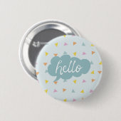 Niedlich Pastel Hello Button (Vorne & Hinten)