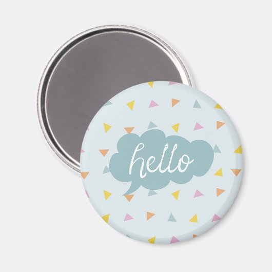 Niedlich Pastel Hello Magnet (Vorderseite/Rückseite)