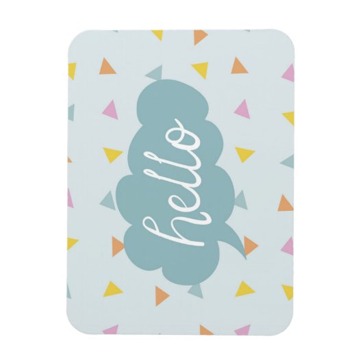 Niedlich Pastel Hello Magnet (Vertikal)