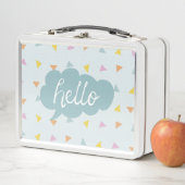 Niedlich Pastel Hello Metall Brotdose (Beispiel)