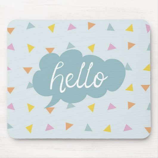 Niedlich Pastel Hello Mousepad (Vorne)