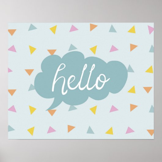 Niedlich Pastel Hello Poster (Vorne)
