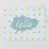 Niedlich Pastel Hello Postkarte (Vorderseite)