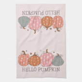 Niedlich Pastel Hello Pumpkin Geschirrtuch (Vertikal)
