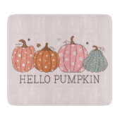 Niedlich Pastel Hello Pumpkin Glass Schneidebrett (Vorderseite)