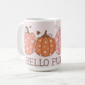 Niedlich Pastel Hello Pumpkin Kaffeetasse (Vorderseite Links)