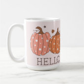 Niedlich Pastel Hello Pumpkin Kaffeetasse (Links)