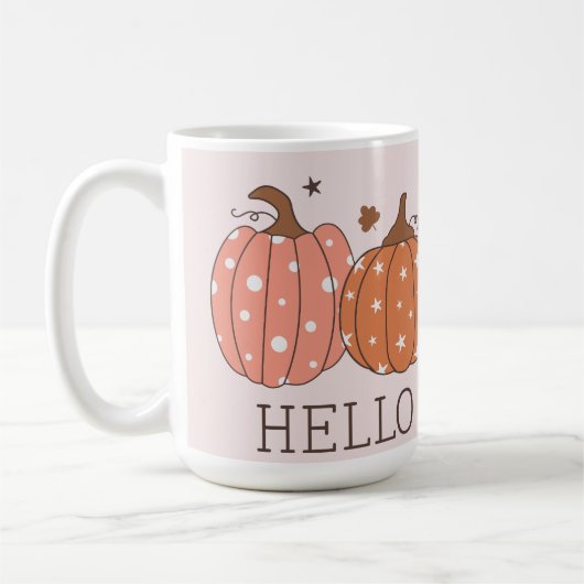 Niedlich Pastel Hello Pumpkin Kaffeetasse (Links)
