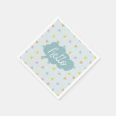 Niedlich Pastel Hello Serviette (Ecke)