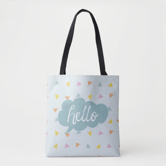 Niedlich Pastel Hello Tasche (Vorderseite)