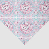 Niedlich Pastel Kawaii Bunny Dot Mandala Diamond T Seidenpapier (Detail)