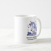 Niedlich Pastel Kawaii Unicorn Kaffeetasse (VorderseiteRechts)