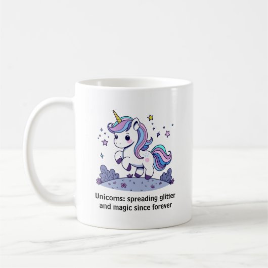 Niedlich Pastel Kawaii Unicorn Kaffeetasse (Links)