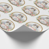 Niedlich Pastel Kitten Geburtstagskuchen - Geburts Geschenkpapier (Ecke)