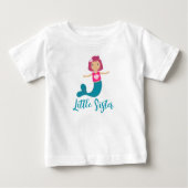 Niedlich Pastel Little Sis Seashell Mermaid Prince Baby T-shirt (Vorderseite)