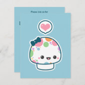 Niedlich Pastel Mushroom Geburtstagsparty Einladun Einladung (Vorne/Hinten)