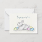 Niedlich Pastel Oster Bunny Simple Classic Colorfu Mitteilungskarte (Vorderseite)