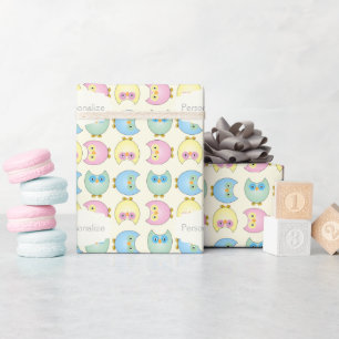 Niedlich Pastel Owls Geschenkpapier
