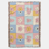 Niedlich Pastel Patchwork Blanket Decke (Vorderseite Vertikal)