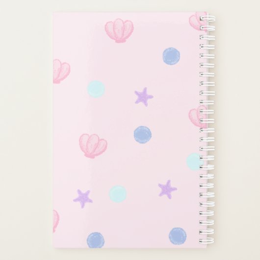 Niedlich Pastel Periwinkle Mermaid Princess Planer (Rückseite)