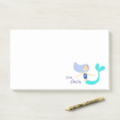 Niedlich Pastel Periwinkle Mermaid Princess Post-it Klebezettel (Auf Schreibtisch)