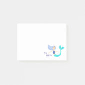Niedlich Pastel Periwinkle Mermaid Princess Post-it Klebezettel (Vorderseite)