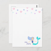 Niedlich Pastel Periwinkle Mermaid Princess Postkarte (Vorne/Hinten)