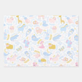 Niedlich Pastel Pink Animal Monogram Girl Baby Sho Geschenkpapier Set (Vorderseite)
