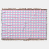 Niedlich Pastel Pink Blue Gingham Karo Decke (Vorderseite)