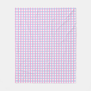 Niedlich Pastel Pink Blue Gingham Karo Fleecedecke
