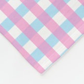 Niedlich Pastel Pink Blue Gingham Karo Fleecedecke (Ecke)