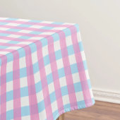 Niedlich Pastel Pink Blue Gingham Karo Tischdecke