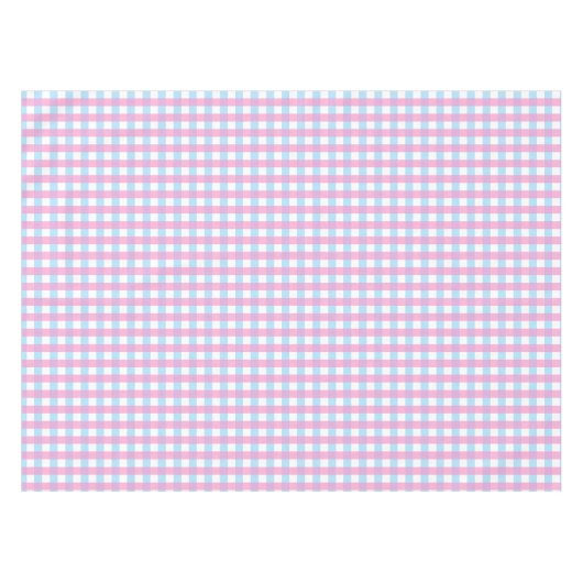 Niedlich Pastel Pink Blue Gingham Karo Tischdecke (Vorderseite (Horizontal))