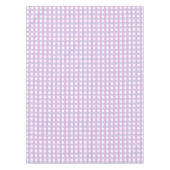 Niedlich Pastel Pink Blue Gingham Karo Tischdecke (Vorderseite)