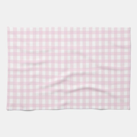 Niedlich Pastel Pink Gingham Geschirrtuch (Horizontal)