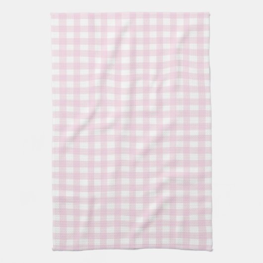 Niedlich Pastel Pink Gingham Geschirrtuch (Vertikal)