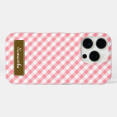 Niedlich Pastel Pink Gingham Pattern Case-Mate iPhone Hülle (Rückseite (Horizontal))