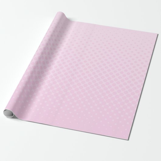 Niedlich Pastel Pink Halftone Gradient Girly Geschenkpapier (Ungerollt)
