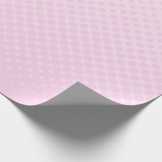 Niedlich Pastel Pink Halftone Gradient Girly Geschenkpapier (Ecke)