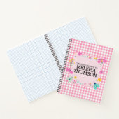 Niedlich Pastel Pink Spring Floral Daily Journal Notizblock (Innenseite)