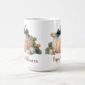 Niedlich Pastel Pumpkin Happy Halloween Kaffeetasse (Mittel)