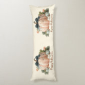 Niedlich Pastel Pumpkin Happy Halloween Seitenschläferkissen (Rückseite (Vertikal))