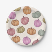 Niedlich Pastel Pumpkin Pastel Muster Party Pappteller (Vorderseite)