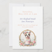 Niedlich Pastel Puppy French Bulldog - Geburtstag Einladung (Rückseite)