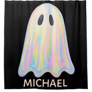 Niedlich Pastel Rainbow Ghost   Ästhetische Spooki Duschvorhang