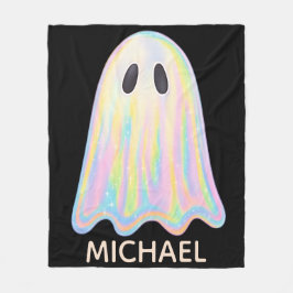 Niedlich Pastel Rainbow Ghost | Ästhetische Spooki Fleecedecke