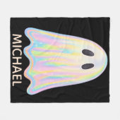 Niedlich Pastel Rainbow Ghost | Ästhetische Spooki Fleecedecke (Vorderseite (Horizontal))
