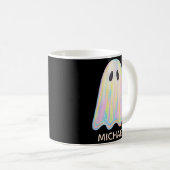 Niedlich Pastel Rainbow Ghost | Ästhetische Spooki Kaffeetasse (VorderseiteRechts)