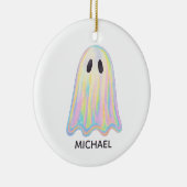 Niedlich Pastel Rainbow Ghost | Ästhetische Spooki Keramik Ornament (Rechts)