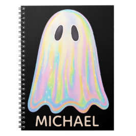 Niedlich Pastel Rainbow Ghost | Ästhetische Spooki Notizblock